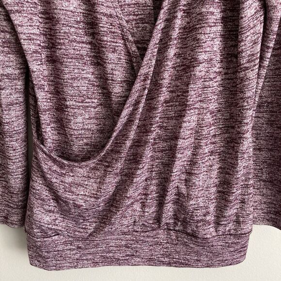 Athleta Women Plum Layered Open Back Long Sleeve Yoga Shirt Top Size Small - Picture 8 of 9